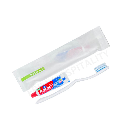 Hotel Dental kit (white toothbrush and Anchor 8g) (pouch packing - 100pc/case)
